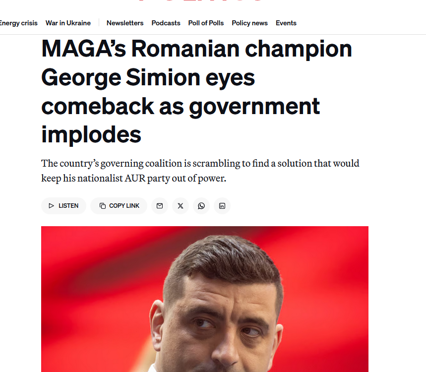 George Simion în fruntea sondajelor: coincidență sau calcul?