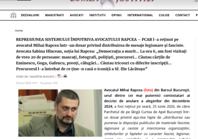 Avocatul Rapcea, reținut: ce căutau procurorii printre cărți