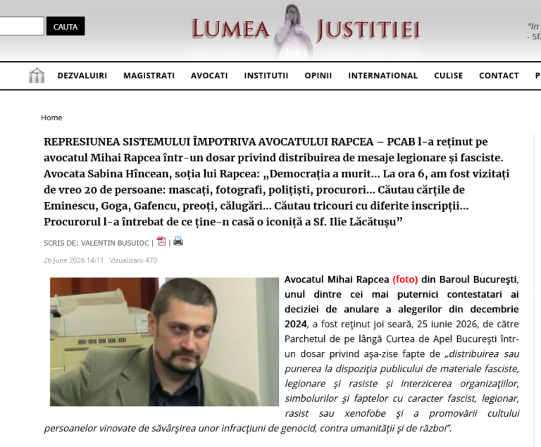 Avocatul Rapcea, reținut: ce căutau procurorii printre cărți