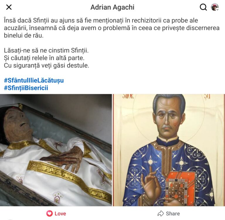 De ce Patriarhia intră în apărarea lui Rapcea acum