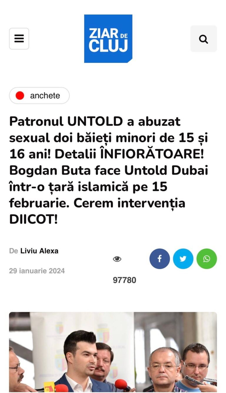 Justiția clujeană și pedofilul UNTOLD: ce nu vi se spune
