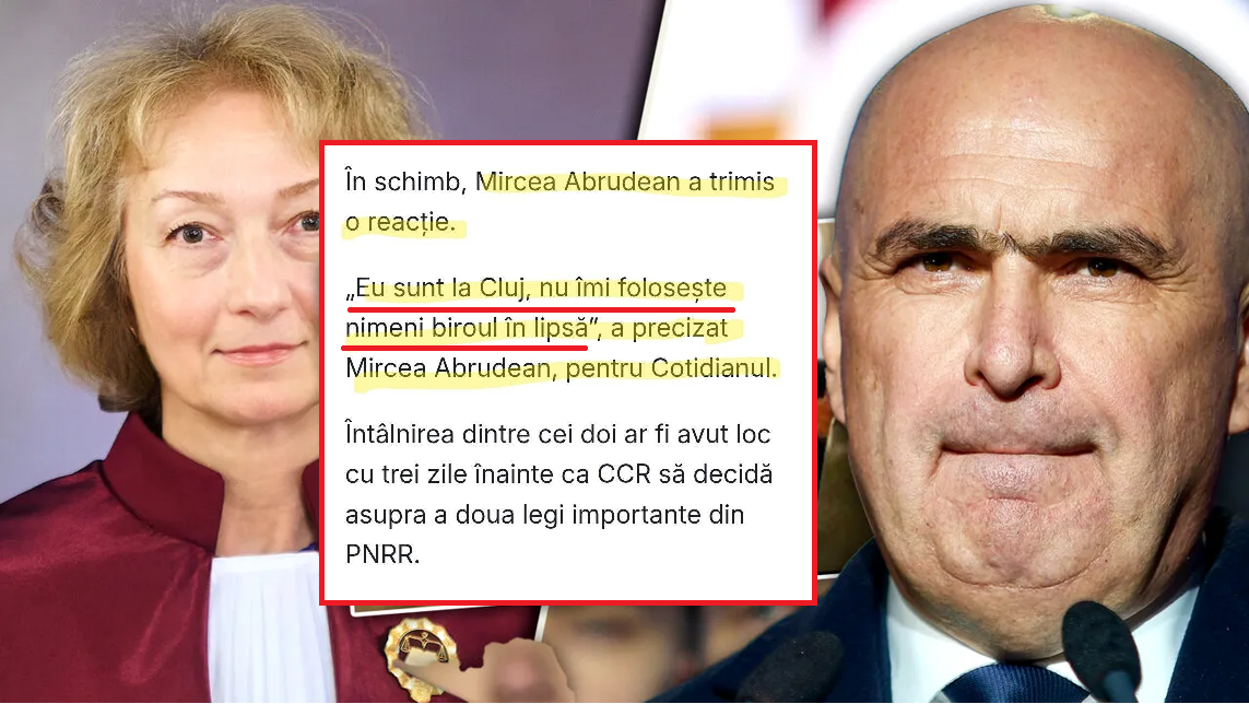 CCR și SPP: cine a intrat în biroul lui Abrudean și de ce