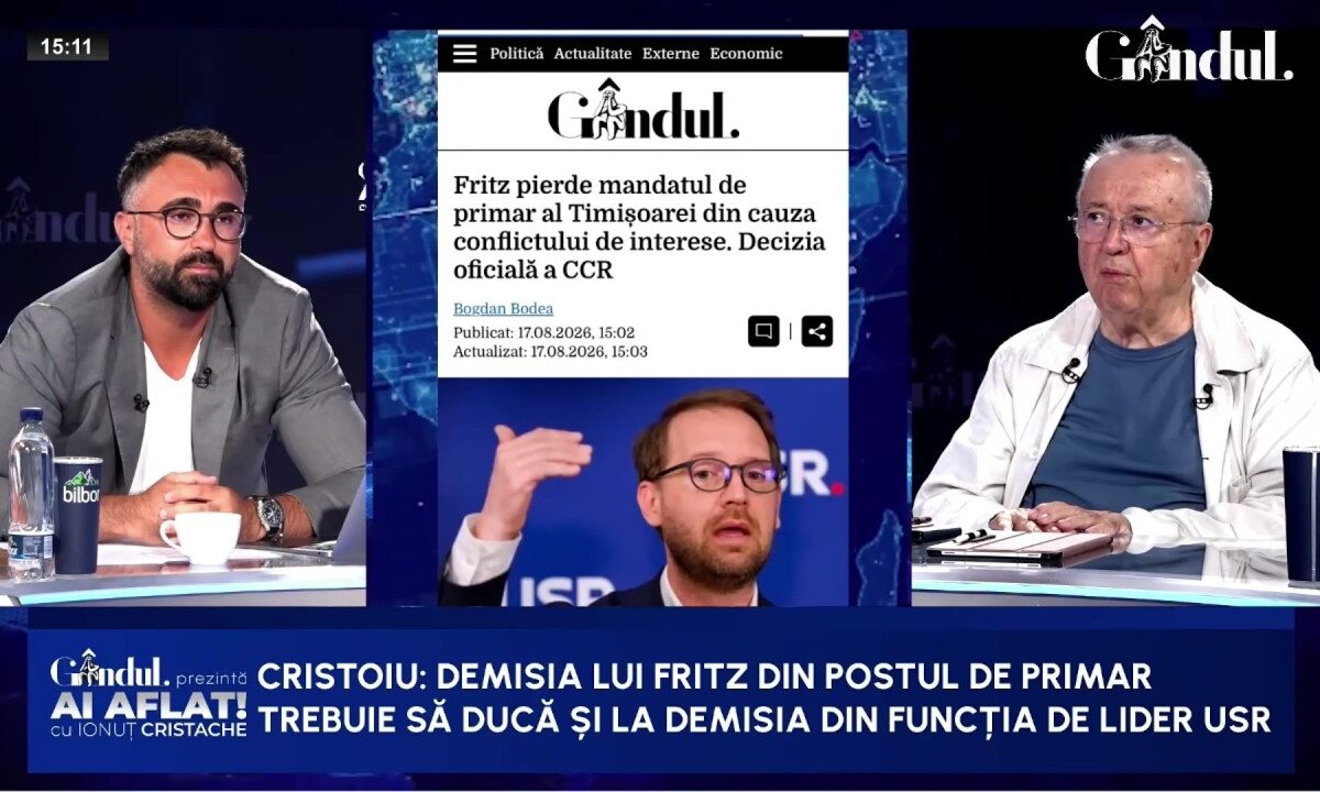 CCR sub lupă: de ce cere Cristoiu demisia Tănăsescu