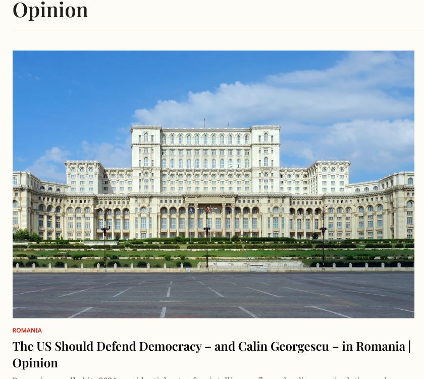 Newsweek cere SUA să apere Georgescu: ce se ascunde în spate?