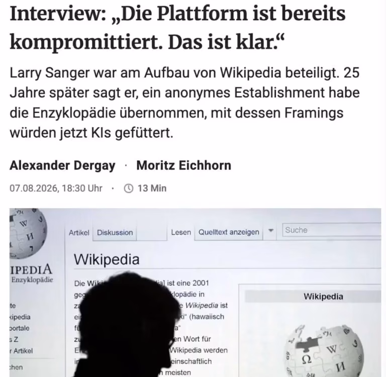 Wikipedia: chiar unul dintre fondatori ridică semne de întrebare