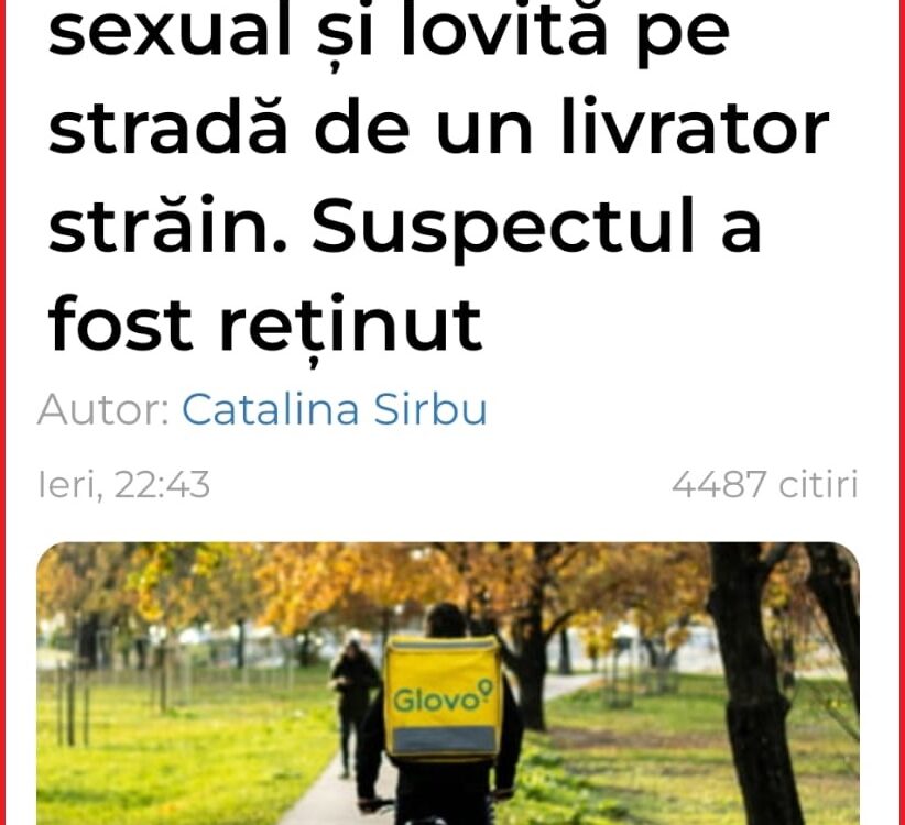Agresiune sexuală în stradă: ce nu se verifică la livratori?