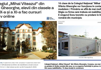 Sfântu-Gheorghe: elevi în containere 6 ani, jurnalist dat în judecată